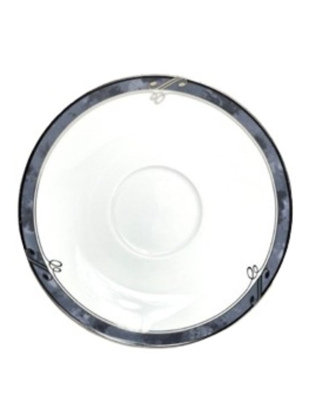 Nikko Moonstone Patra Fine China 5.75" Saucer Gray Marbled Band Smooth Platinum